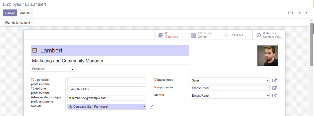 Informations Employé