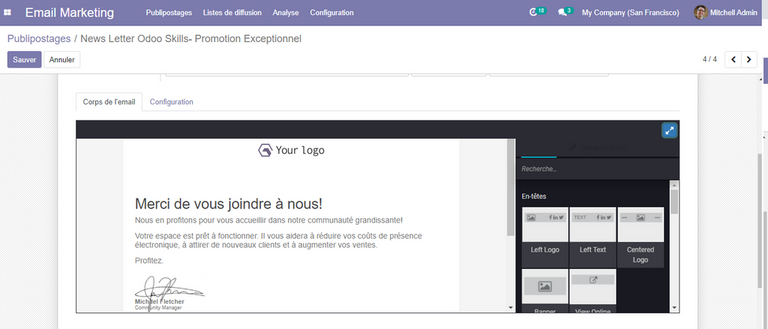 L’email marketing avec Odoo