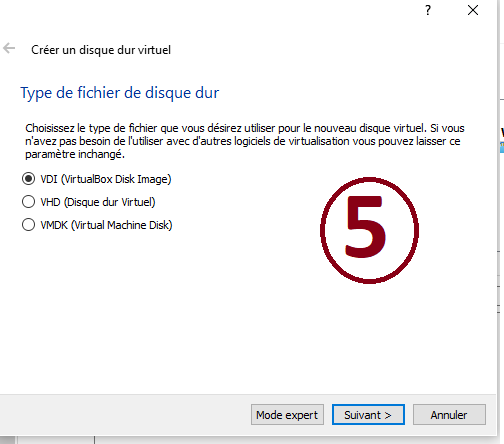 Disque VDI Virtual Box