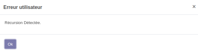 Erreur Récursion relation hiérarchie