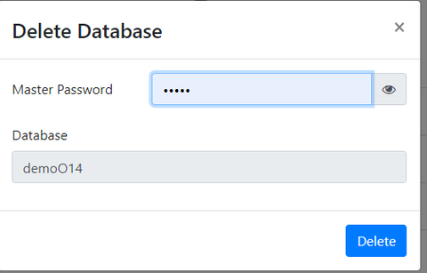Mot de passe Odoo lors supression