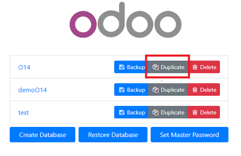 Duplicattion d'une base de donnée Odoo