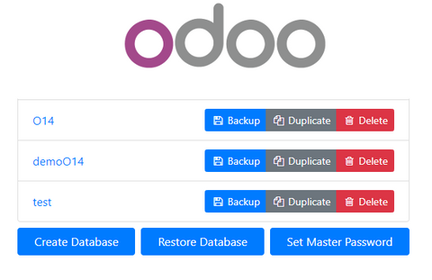 gestion Bdd Odoo